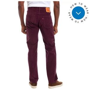 🍷 Levi’s 501 Burgundy Denim Jeans — W38 L34 🍷